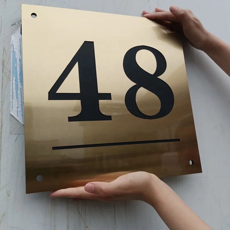 Customized No MOQ House Numbers Stainless Steel Door Number Sign House Address Room Number for Hotel