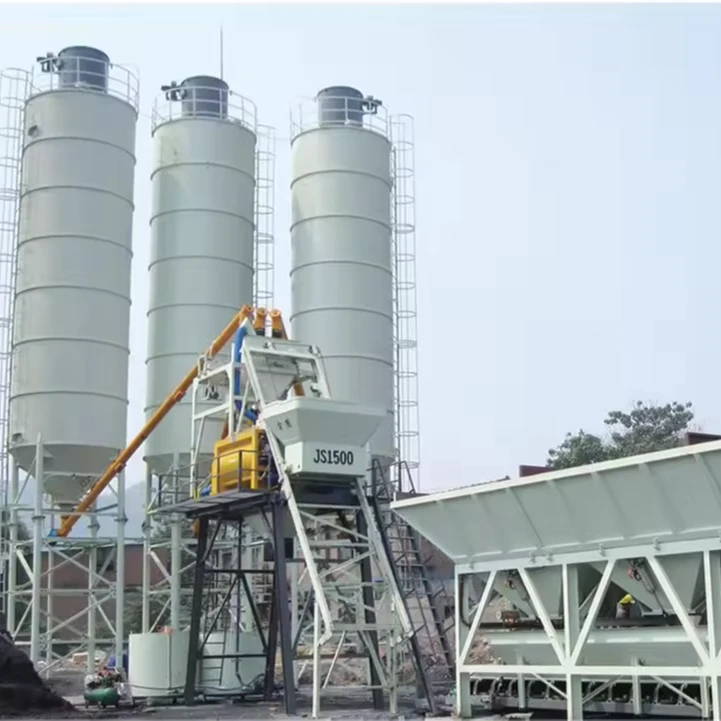 HZS75 New & Used Concrete Batching Plant for Cement Silo Industries Featuring Core Bearing Components and Production Line