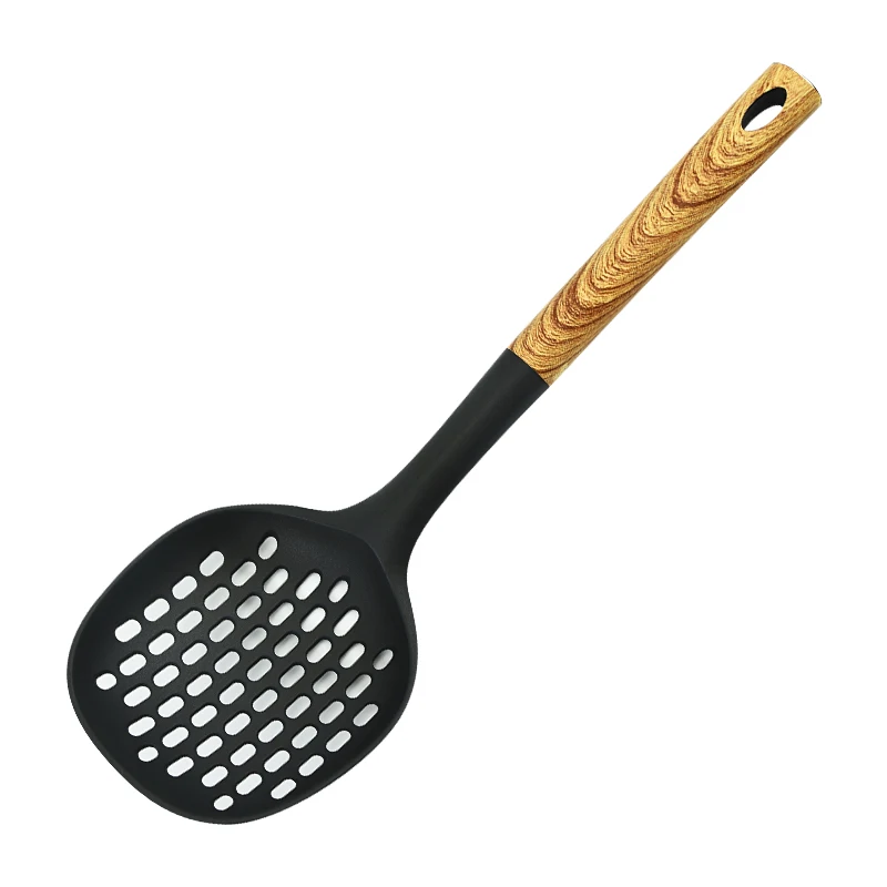 Amazon top seller 2022 Kitchen Tools 7 Pcs Nylon Cookware Sets with Wood Grain Handle