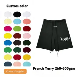 Hot selling style high quality ESSENTIALS shorts reflective french terry cotton shorts men