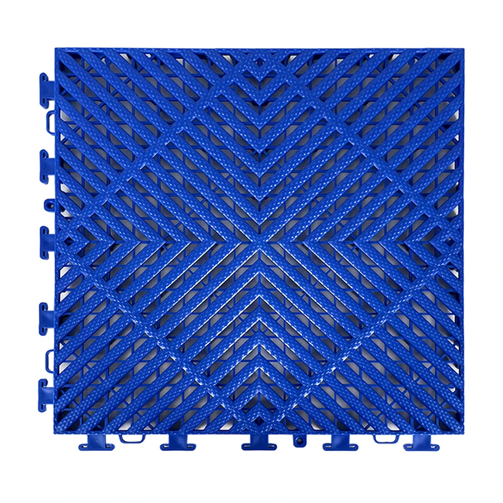 Hot Selling Customized Color Non-Slip PP Interlocking Tile Matting Floor Mat for Washroom 4S shop