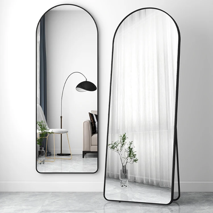 Modern Design European-style wholesale framed full length body dressing mirror arch Beauty Bridal Shop mirror for clothing store