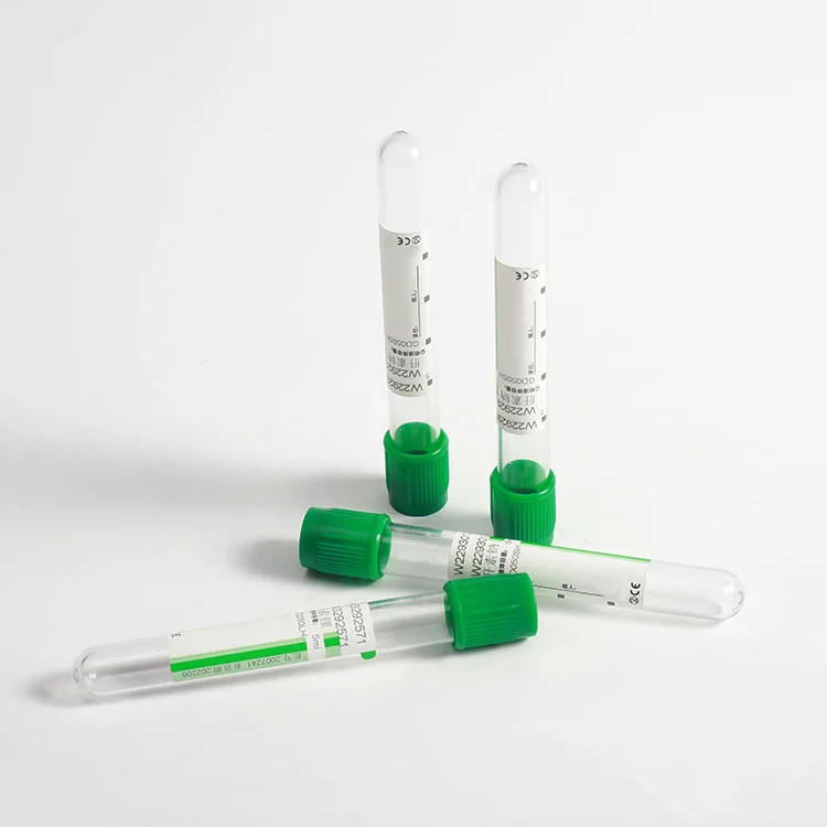 Зеленая верхняя трубка гепарина, коллекционный гель-трубка и гепарин натрия