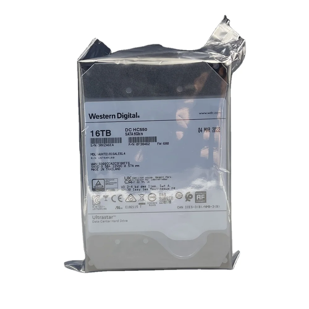 Factory Wholesale HDD WD 16T Enterprise grade helium WUH721816ALE6L4 WD16TB Monitoring Video NAS hard disk