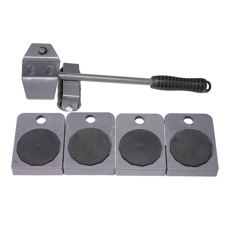 Furniture Transport Lifter Heavy Stuffs Moving Tool 4 Wheeled Mover Roller 1 Wheel Bar Hand Tools Kits