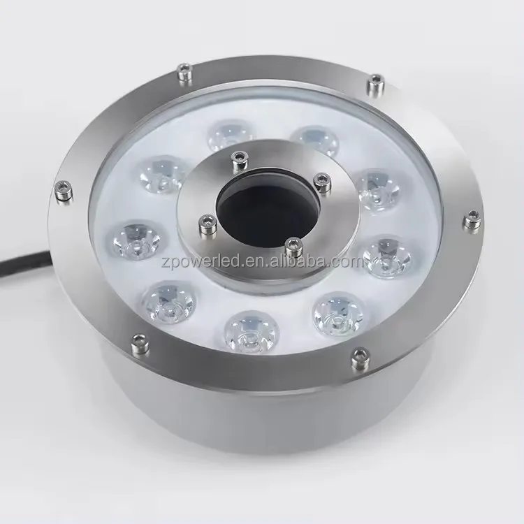 IP68 Waterproof Underwater Fountain Nozzle LED Light 12V 120V 220V 9W Underwater LED Fountain Light Ring
