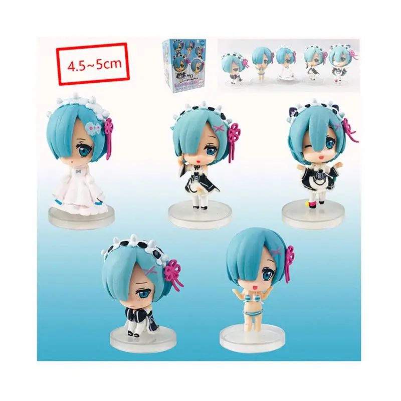 Re:Zero kara Hajimeru Isekai Seikatsu PVC Anime Action Figure 5pc/set