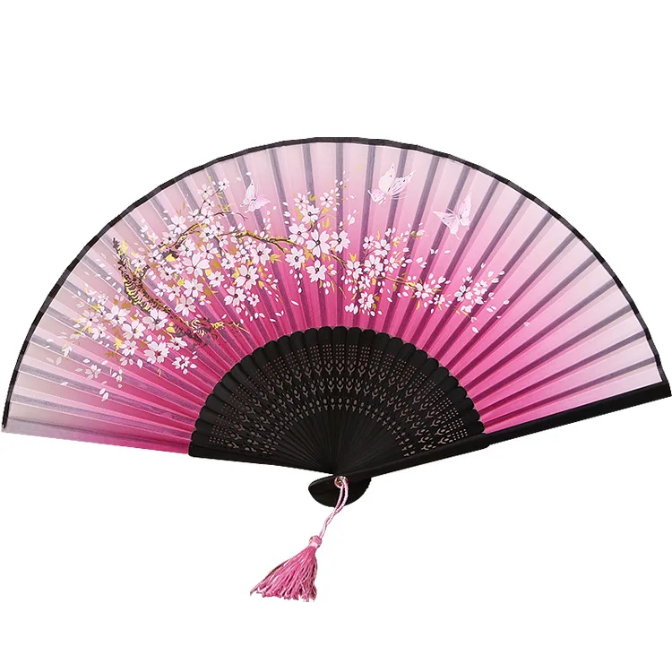 Antique folding fan wholesale portable ladies dance fan