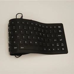 Wholesale Keyboard Silicone Flexible Foldable Waterproof 85/103/109 Keys Keyboard Wired Soft Waterproof for Laptop Tablet