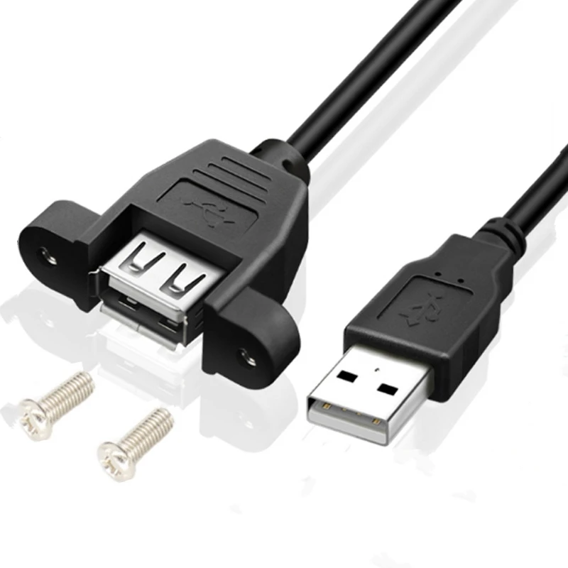 0 6 м USB6.0 Удлинительный кабель с соблазнительными кошачьими ушками USB Мужской Женский резьбовые отверстия для крепления usb-камера флеш-картой памяти серьги шасси шкаф