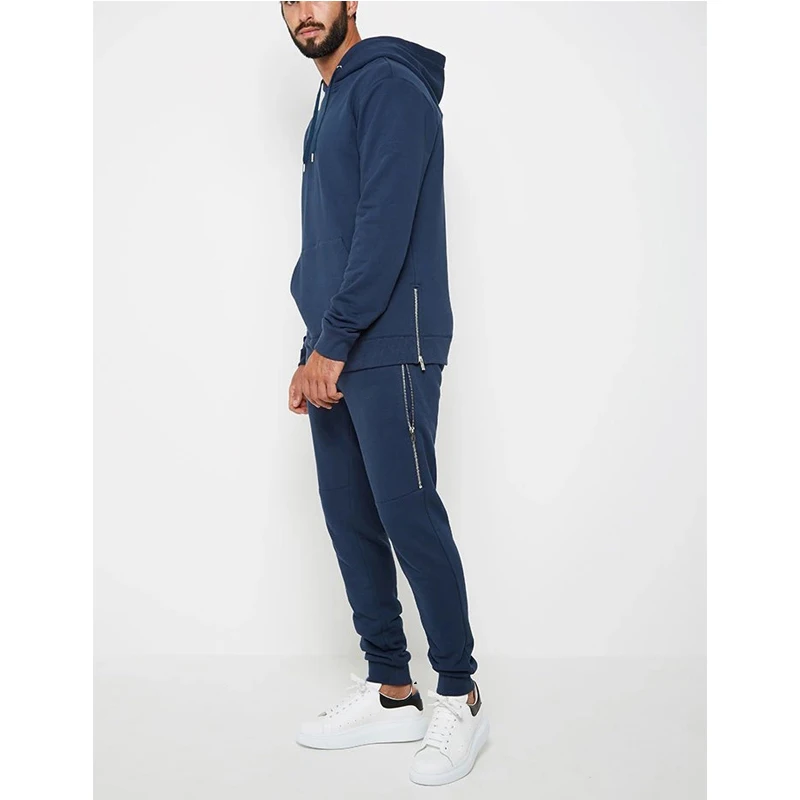 Maxgarment High Quality Plus Size Side Zipper 2 Piece Track Suit For Men Blank High Quality Tracksuit