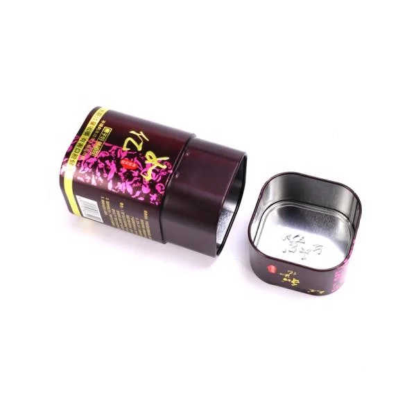 Custom embossed small 60g loose tea tin canister coffee powder tin jar packaging