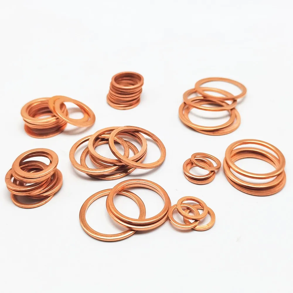 High quality copper flat gaskets, sealing flat gaskets, copper gaskets