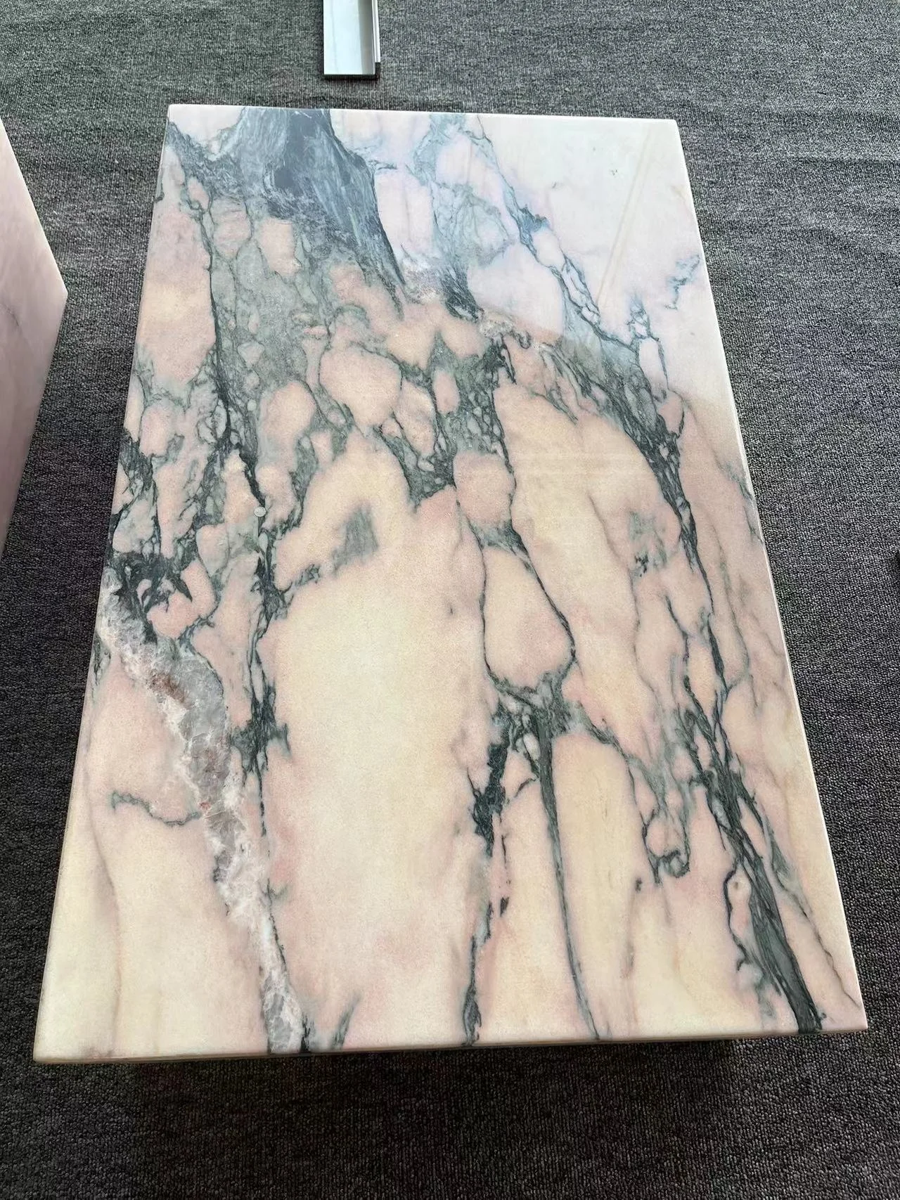 pink  marble coffee table low plinth  living room luxury natural customized calacatta violet marble coffee table