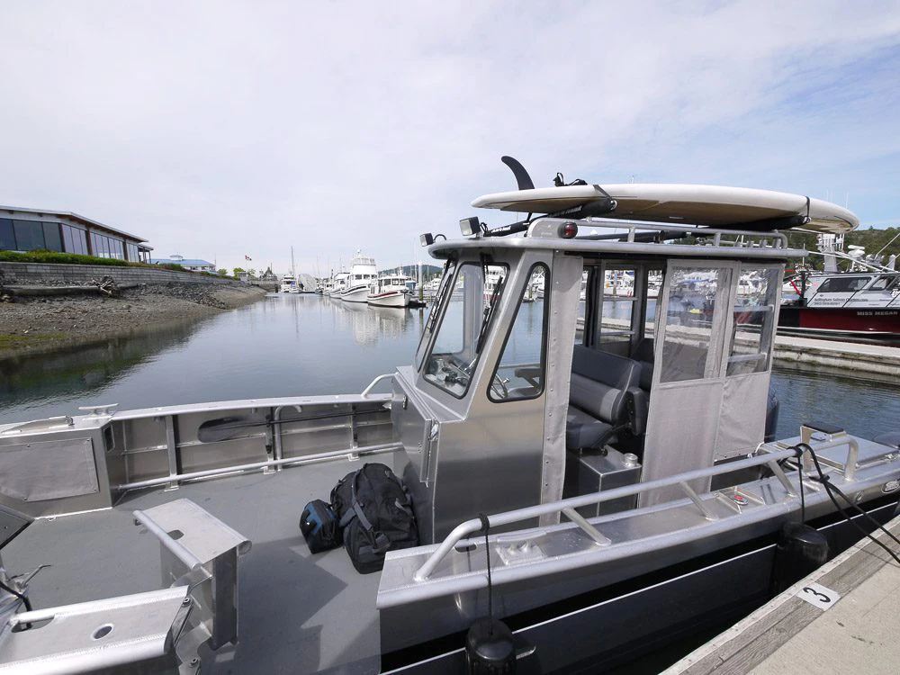 2022 ecocampor 22ft luxury  well craft barge sailing aluminum  work boat landing craft for sale