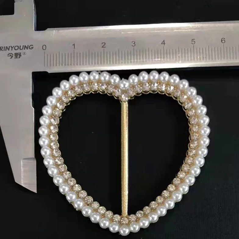 heart shape wholesale metal women buckle,custom pearl and rhinestone buckles