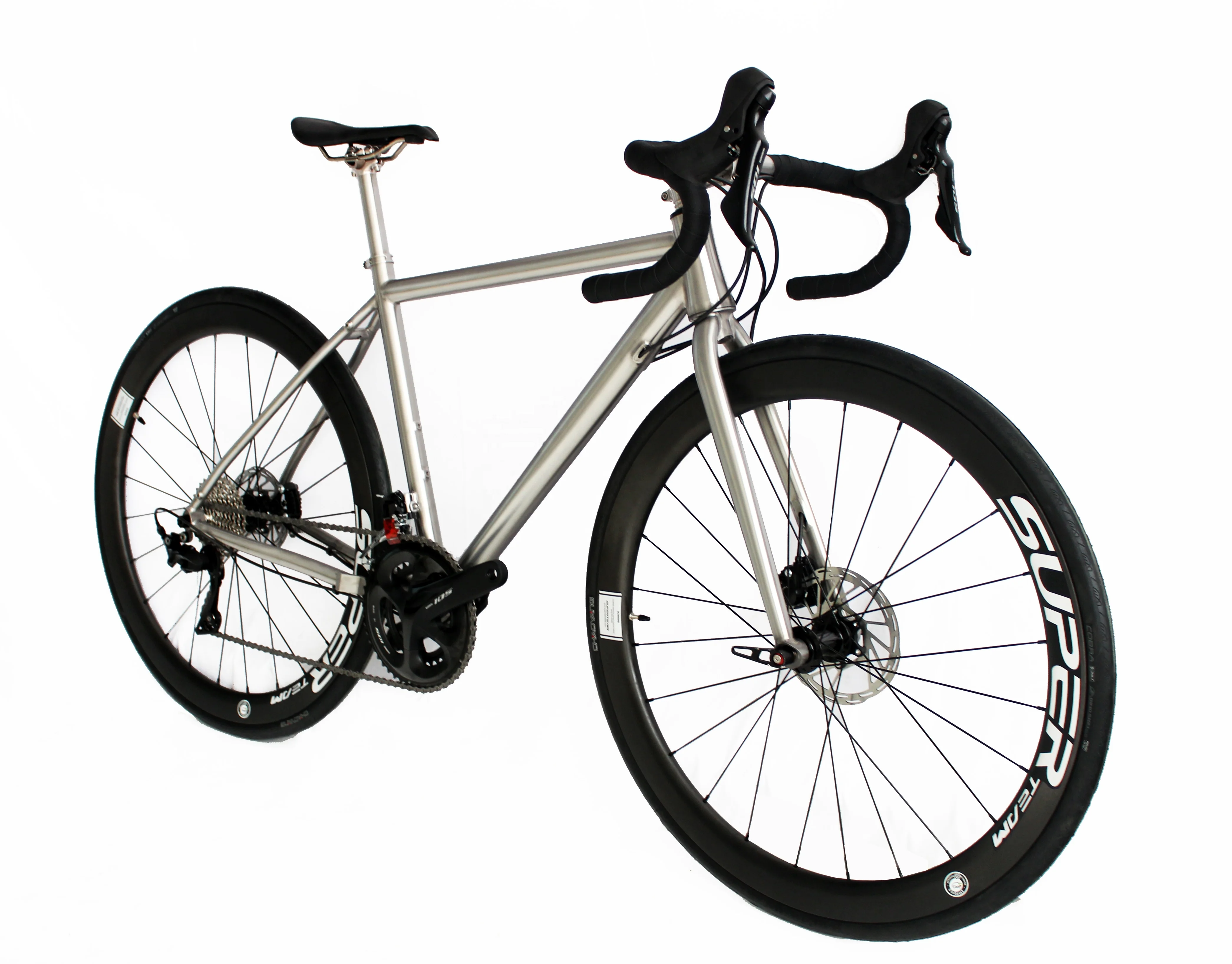 Titanium gravel road bike frame