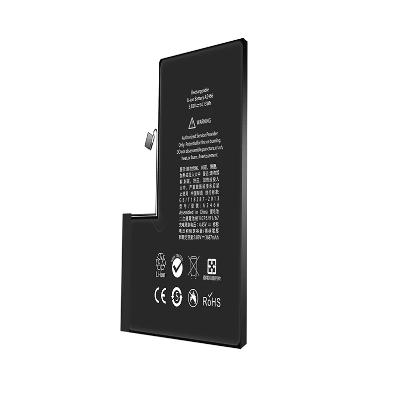  Новые поступления OEM сменный литий-ионный аккумулятор A2466 для iPhone 12 Pro Max 3687mAh 3 83
