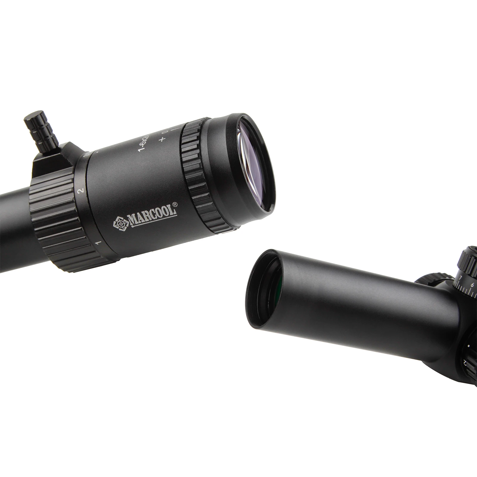 Marcool LPVO 1-6x24 Compact Scope Wide Field View Edgeless Optics Red Dot Laser Waterproof Versatile Tactical Hunting