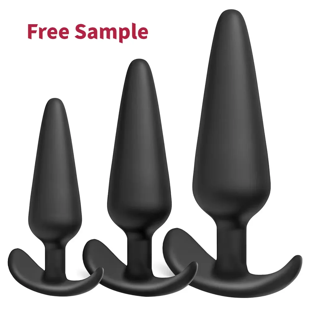 Anal Sex Toys Packaging 3 Pieces Set Adult Anal Sex Toy Prostate Massager Soft Silicone Anal Butt Plug For Men Women