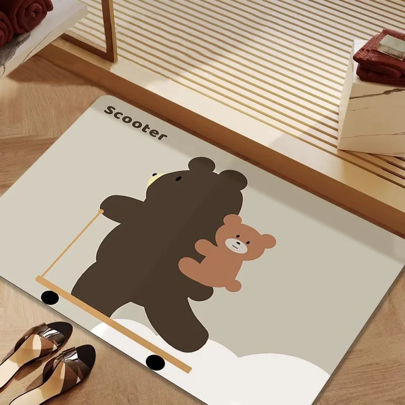 YFL high quality Environment Friendly cute Absorbent Bathroom Mat Living Room Bedroom Doormat