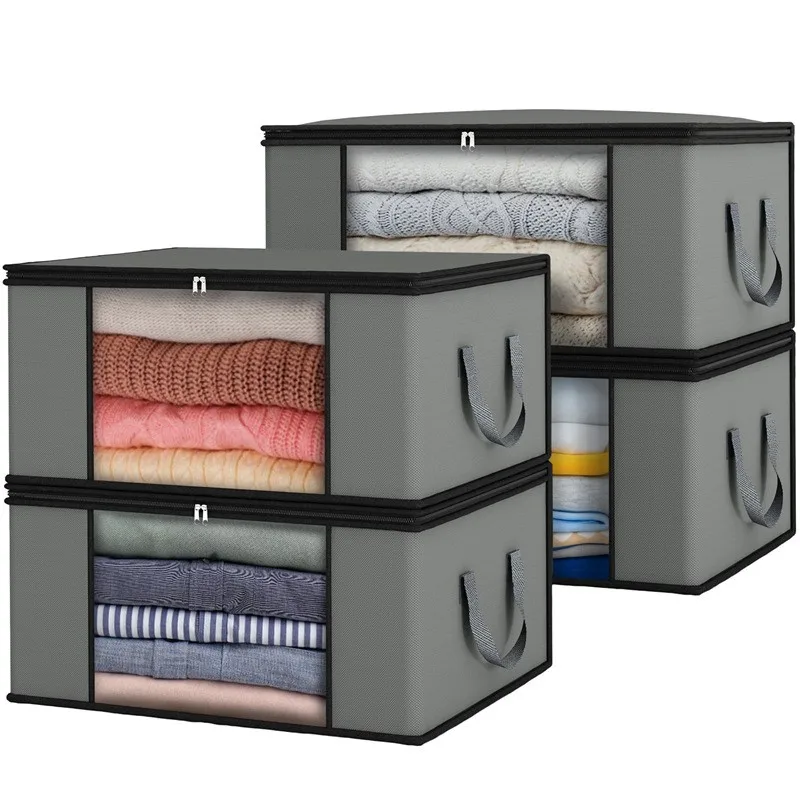 Clothing storage bag Collapsible non-woven wardrobe storage bag Sweater pants storage bag