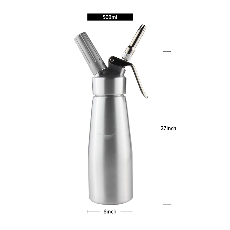 Professional Whipped Cream Dispenser Leak Free Reinforced Aluminum Threads for Max Durability and Safety  1 Pint Cream Whipper