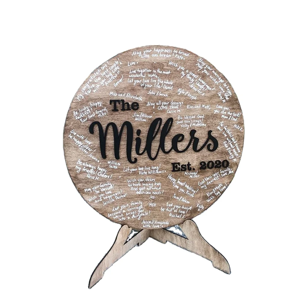 Cao Xian Hi Home Rustic Alternative Wedding Guest Book Wedding Decor Guest Book Sign