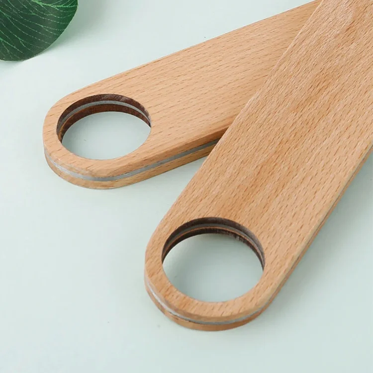 Custom Wooden Hotel Flat Board Bottle Opener Home Beer Cap Wooden Cover Wood Bottle Opener