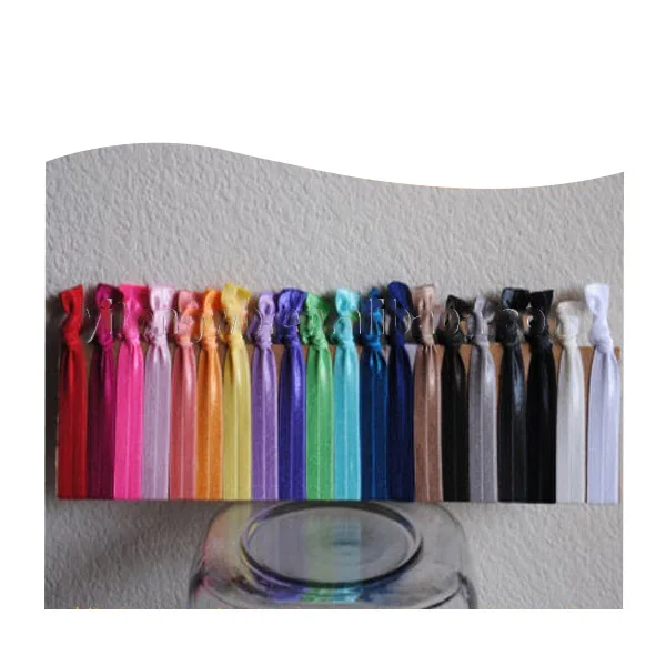 fashion color print bow hair tie elastic scrunchie for women