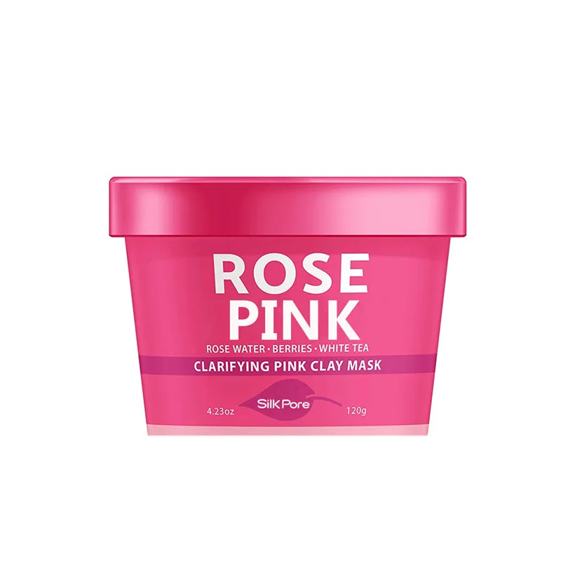 OEM Anti-Aging Antioxidant  Anti Wrinkles Pore Cleanser Rose Water White Tea Pink Clay Mud Mask  for Acne Oily Skin & Blackheads