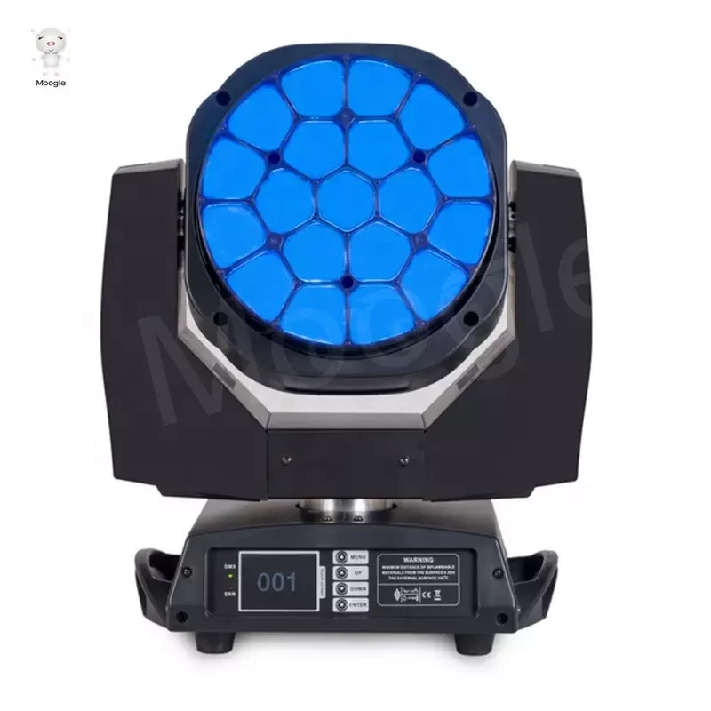 MOOGLE wide zoom wash lights bee eye 19pcs 15w 4in1 rgbw led moving head light