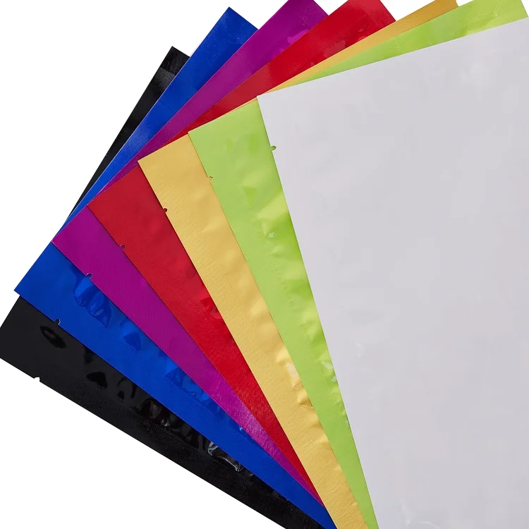 Custom reusable plastic aluminum laminated bag 3 side seal sachet cosmetic packaging bags