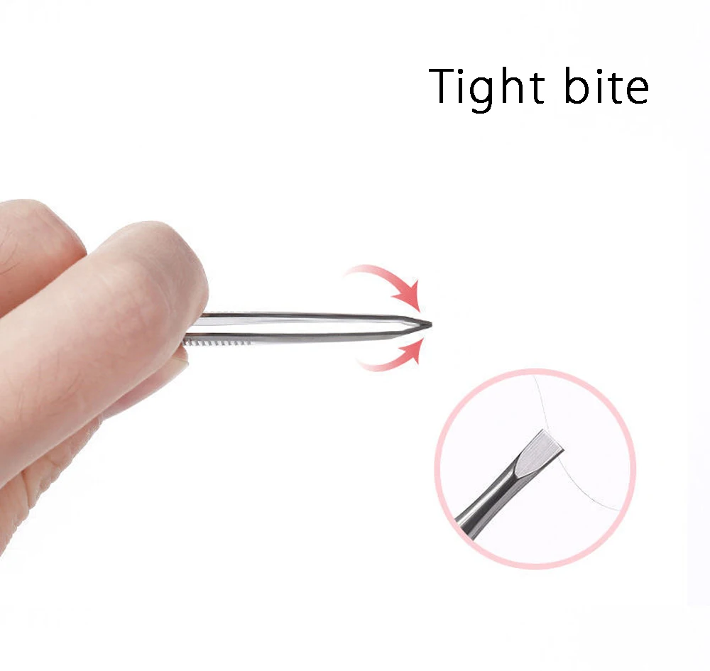 Low Price Customized Logo Stainless Steel Eyelash Tweezers Eyebrow Clip