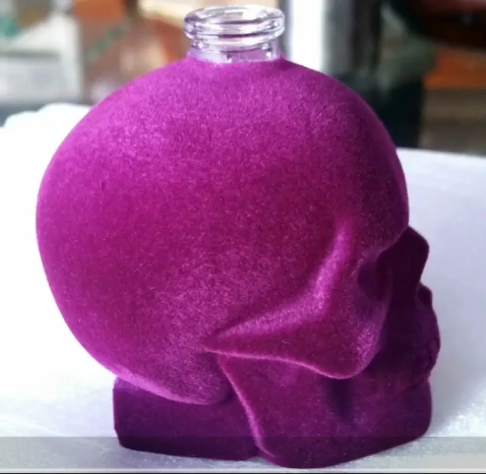 Оптовая продажа по индивидуальному заказу 2022 популярный стеклянный флакон для духов с красным флокированием