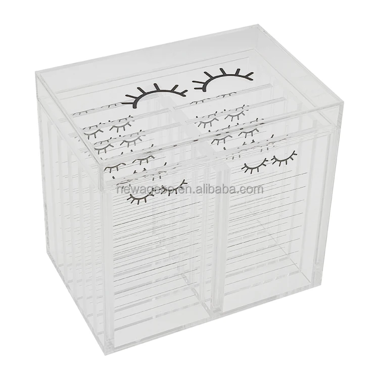 customized luxury empty false lash packaging box acrylic lash cart organizer wholesale