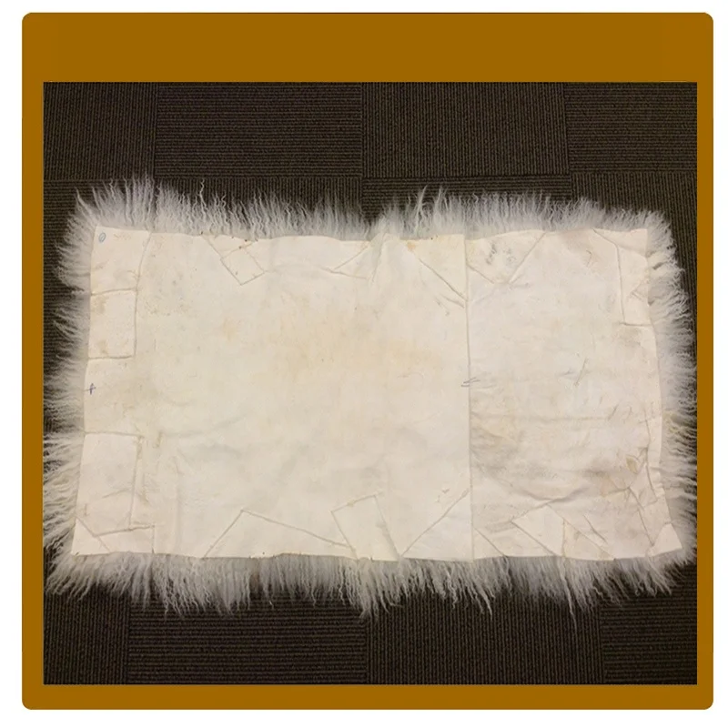 Tibetan lamb fur throw long hair tibet lamb skin rug seat cushion
