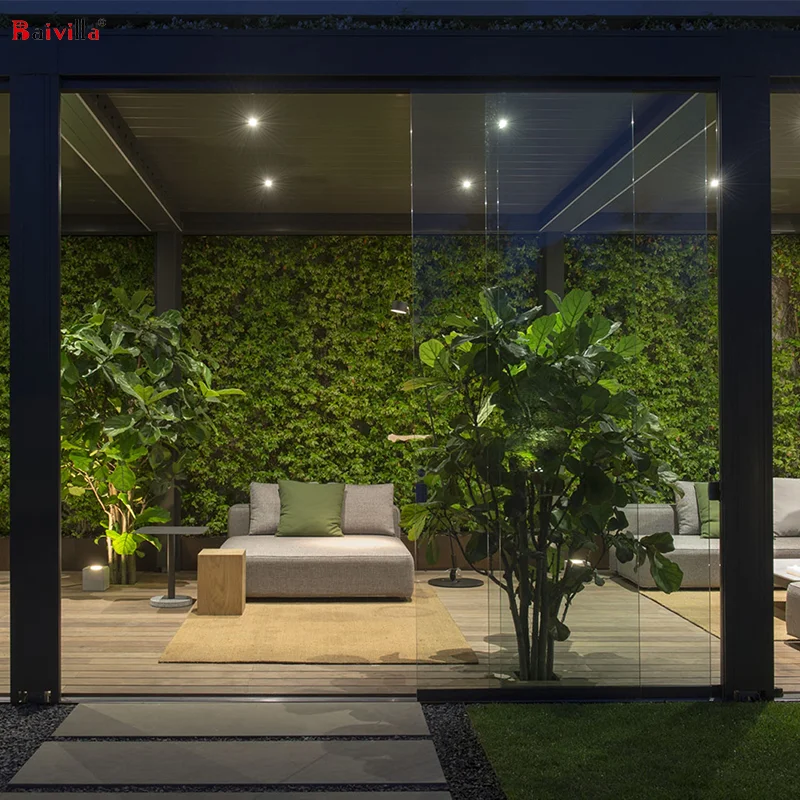 Motorized electric louvre bioclimatic pergola aluminium patio gazebo