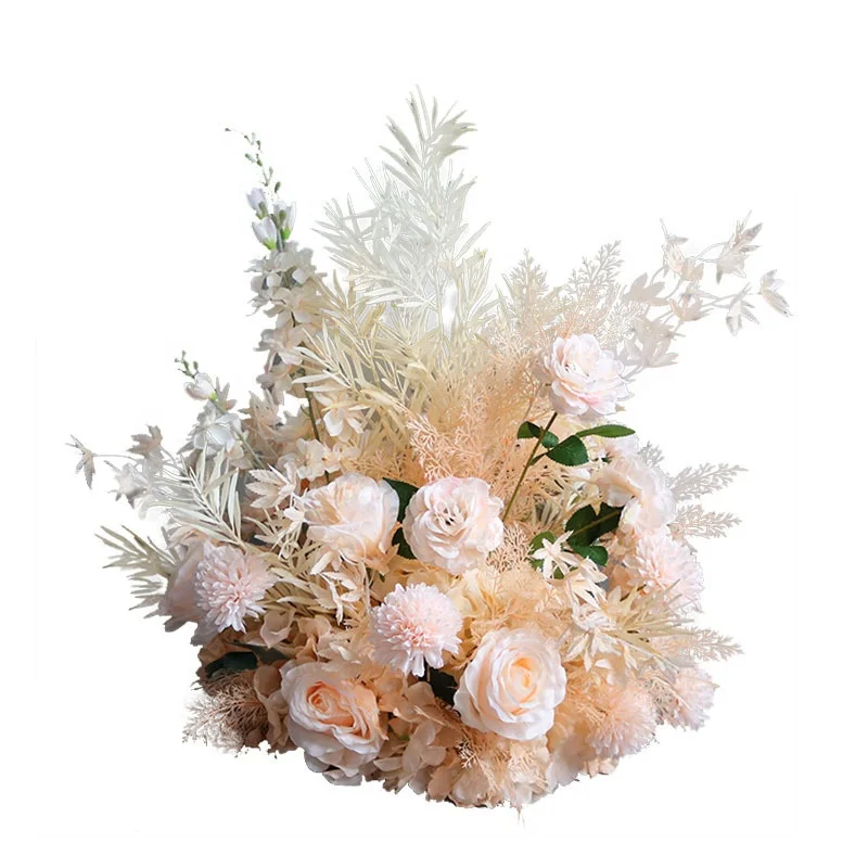 Wholesale Table Arrangements Tall Red Silk Floral Centerpieces Artificial Flower Ball