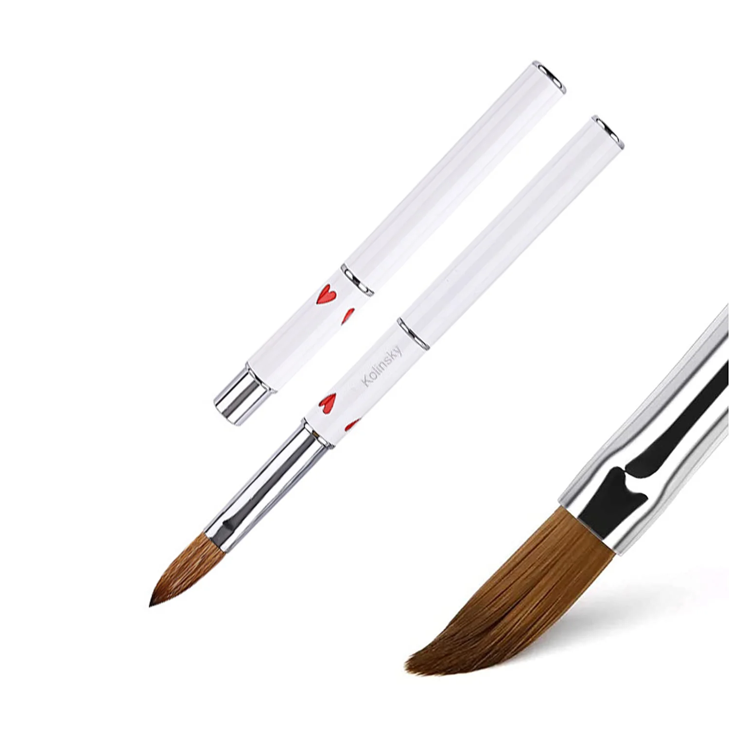 Custom Logo Manicure 3D Gel Extension Painting 100% Pure Premium Kolinsky Acrylic Nail Brush