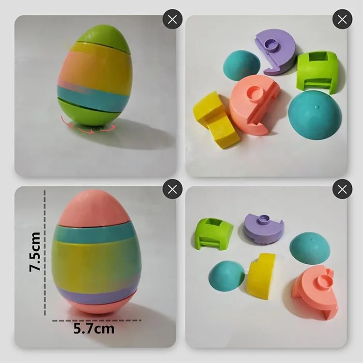 Puzzle Cube Toy Assemble Building Blocks Egg Spinning Top Anti Stress Gyro Fingertip Tumbler Spinner