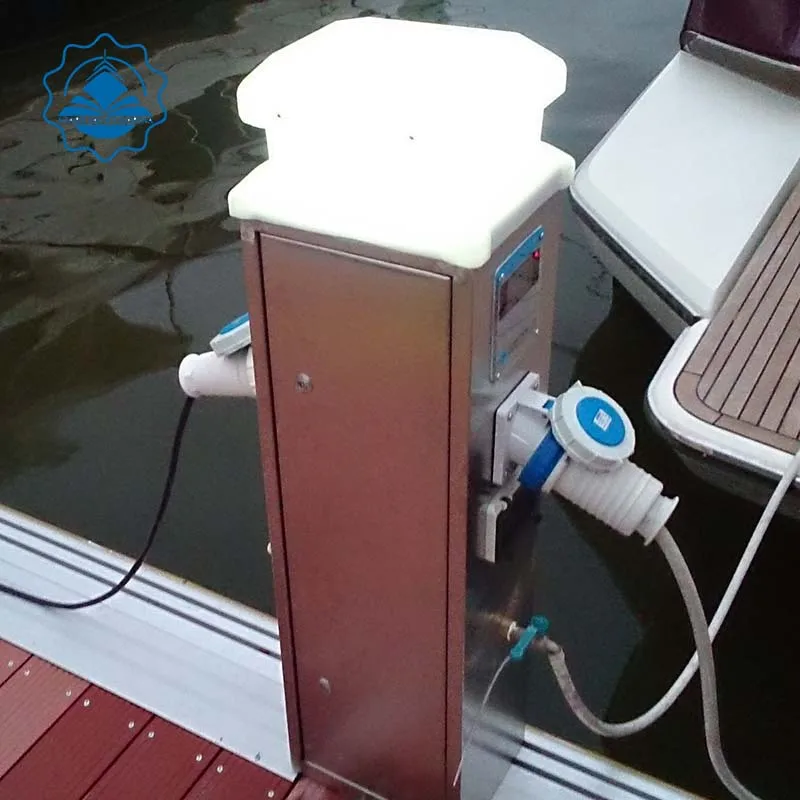 Best marine accessories Marina high quality electricity supply box stainless steel flutuante sale ponton