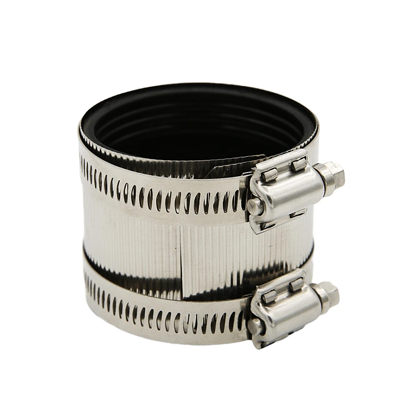 Heavy duty pipe fittings A type no-hub rubber lined couplings clamp