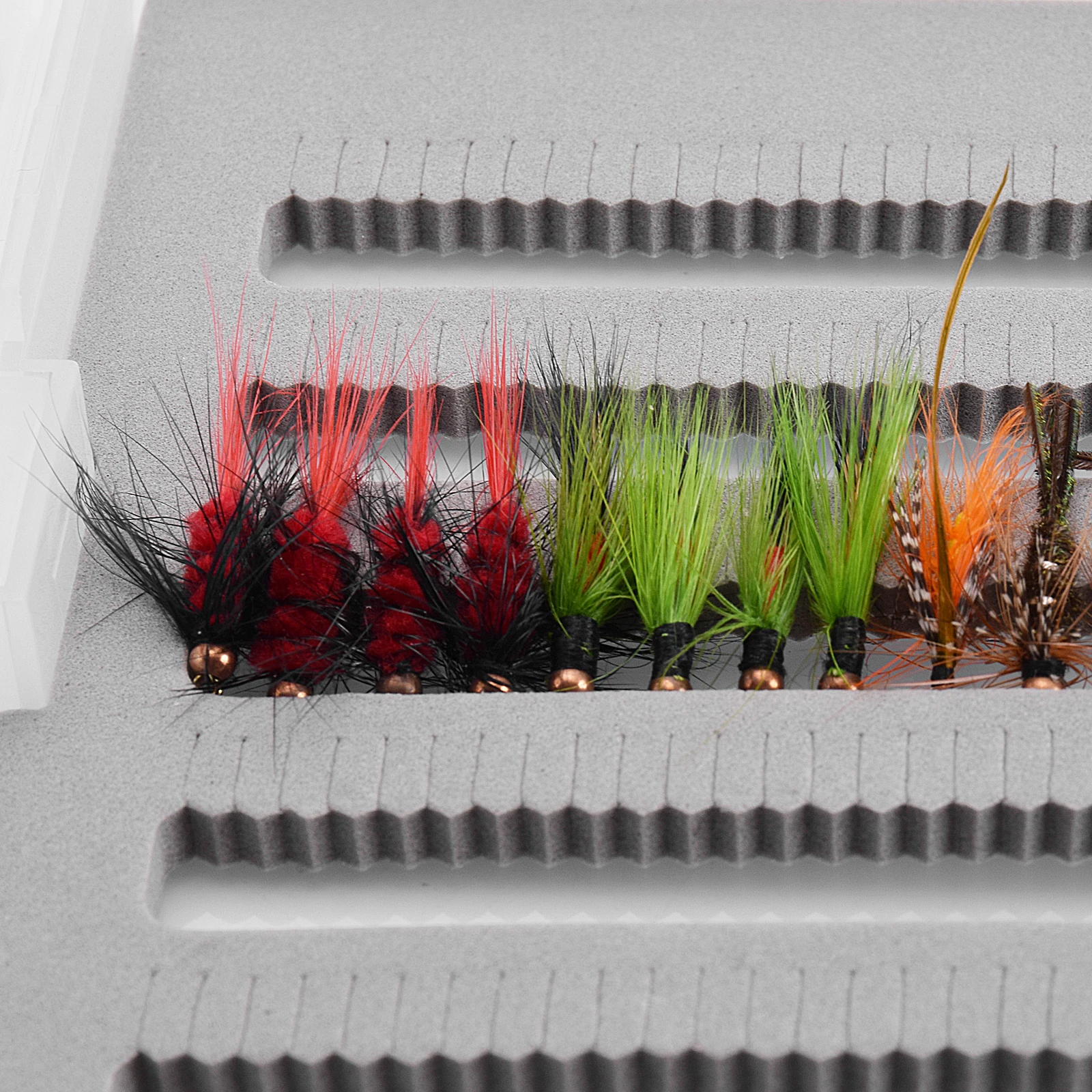 Serrated EVA Foam A5 Size Fly Box with Plastic Shell for Storing Hooks & Bait - Durable & Compact Fishing Organizer