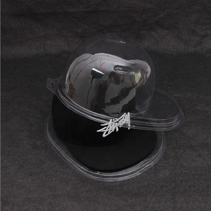 High Quality Customized Clear Transparent Baseball Hat Box Hat Display Box Hat Case