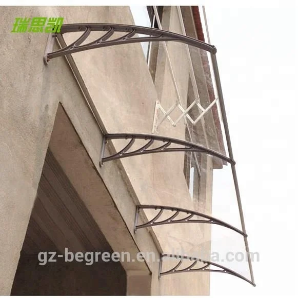 
Polycarbonate Entrance Door Canopy Awning Wholesale Price Modern Design Alu Outdoor PC Solid Sheet Roof Awnning 