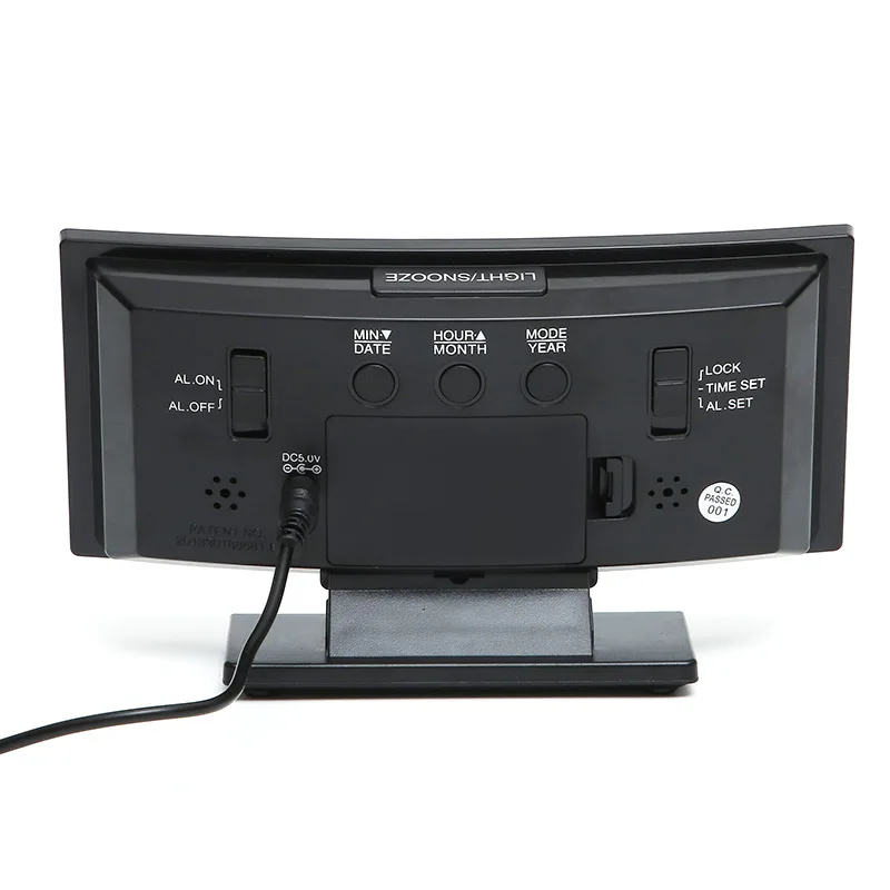 KH-CL015 Electronic Desktop Digital Alarm LED Clock for Bedroom with Temperature Display