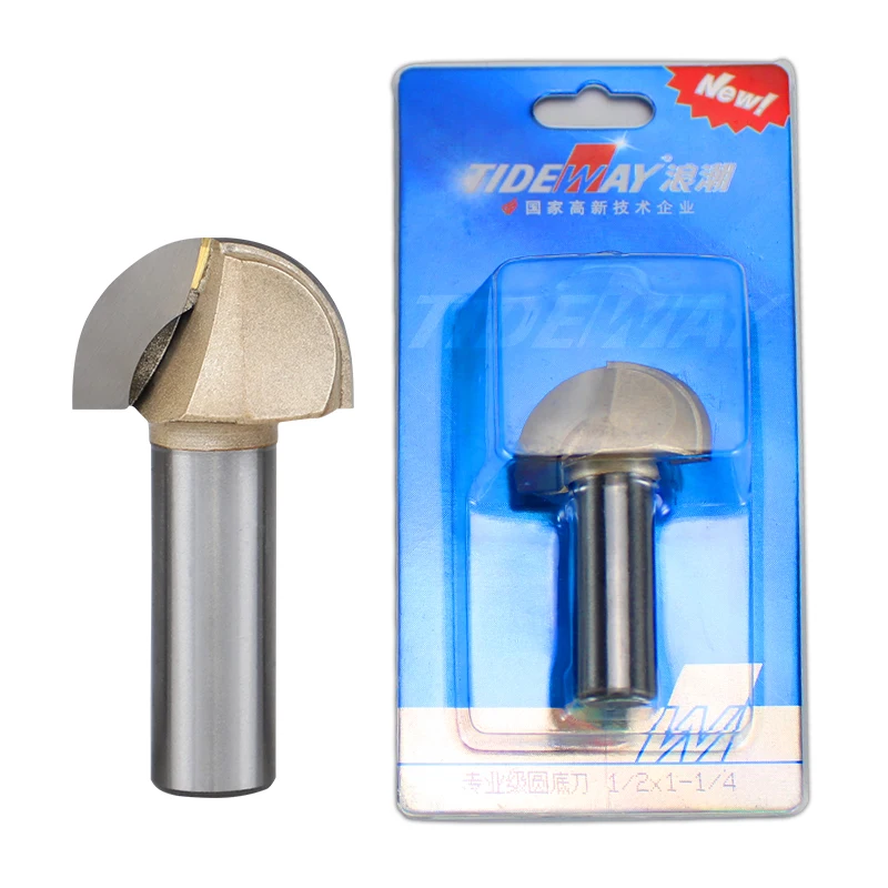 Tideway Woodworking Router Tools Round Bottom Cleaning Profiling Gove Core Box Router Bit For Cnc Router