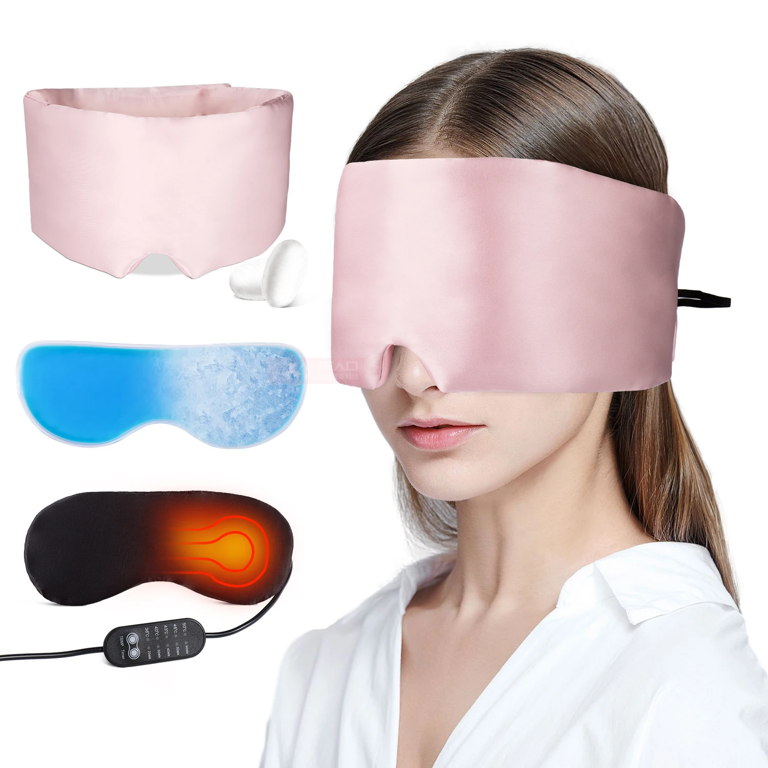 Wholesale Latest Sleeping Silk Eye Mask Cold Therapy Eye Mask Heated Eye Mask 5-Speed Temperature Control And 5-Speed Timing