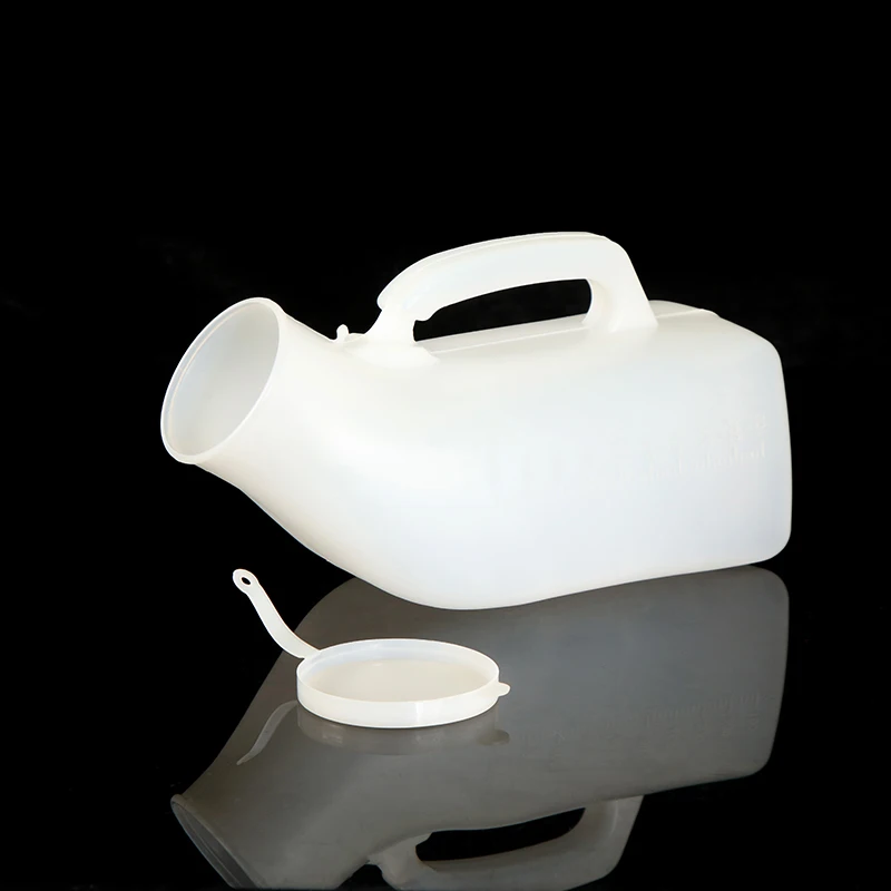 Portable male urine test bottle for hospital with hanging lid